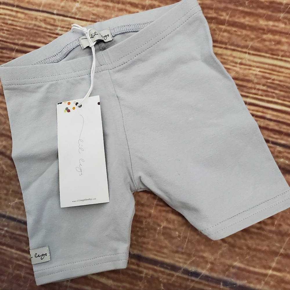 Lil Legs gray stretch shorts sz 24m NWT